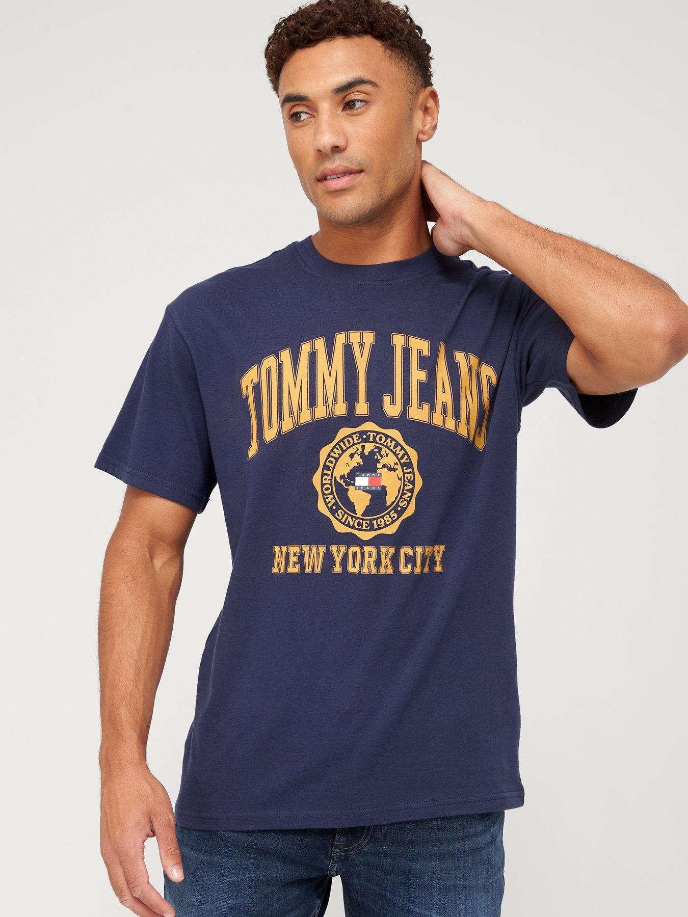 Huge Savings on | College Logo T-Shirt - Twilight Navy Tommy Jeans New  Threads Sale at